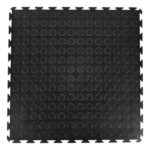 Warehouse Floor Coin PVC Tile Black