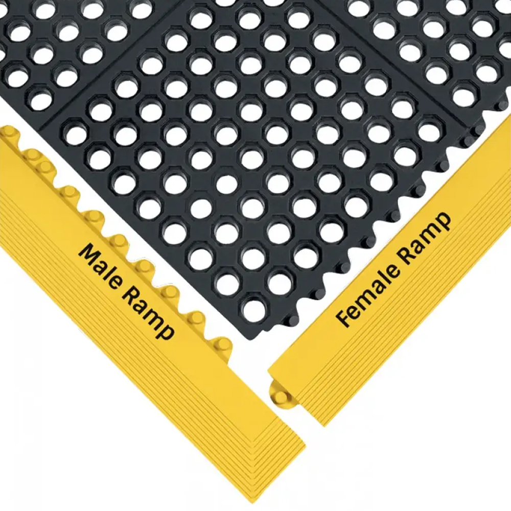 Wearwell 24/Seven Edging Female/Male GR Yellow 5/8 Inch x 3x39 Inches with tile