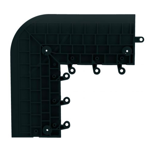 Wearwell ErgoDeck HD Outside Corner 7/8 Inch x 6 Inch Wide Black Safety Corner