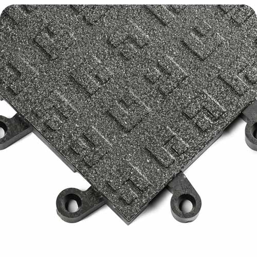 wearwell black gritty tile corner