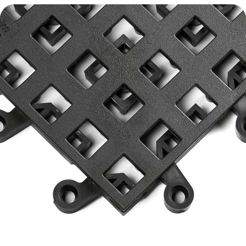 ErgoDeck HD Open Black 18 x 18 Inch Tile corner