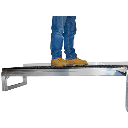 Wearwell Foundation Platform System Diamond-Plate 8x18x54 Inch Kit Install