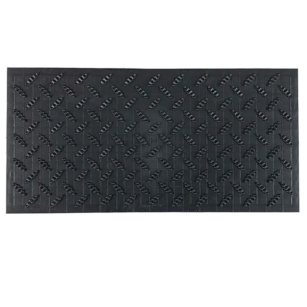 Full tile top view of Wearwell Foundation Platform DIY Diamond-Plate Tile 2 Inch x 9x18 Inch