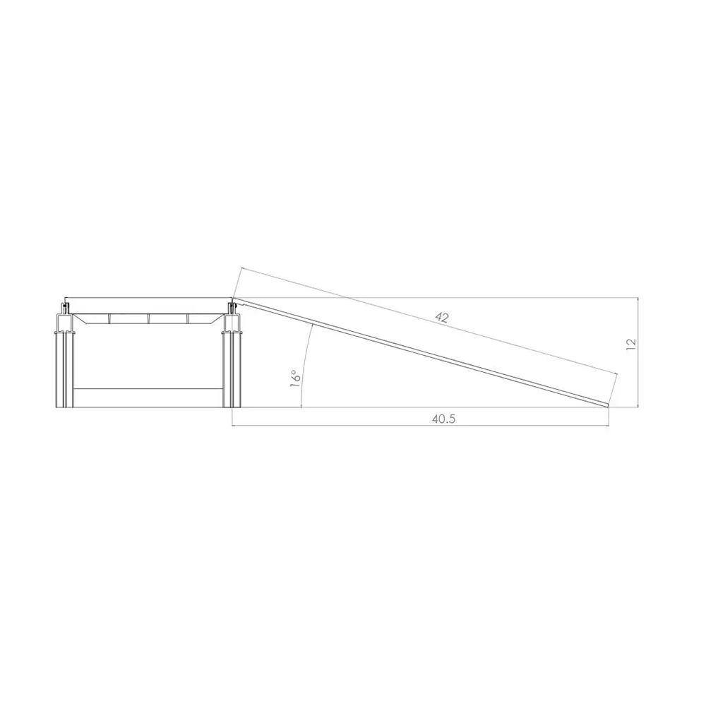 Wearwell Foundation Platform Ramp 36x36 Inch diagram