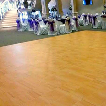 raised interlocking floor tiles for an outdoor wedding dance area