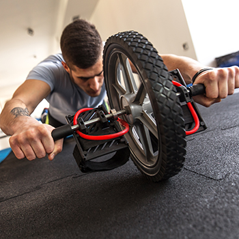 rubber ab wheel workout flooring