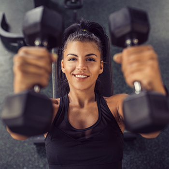 Anti-fatigue flooring used for dumbbell mat