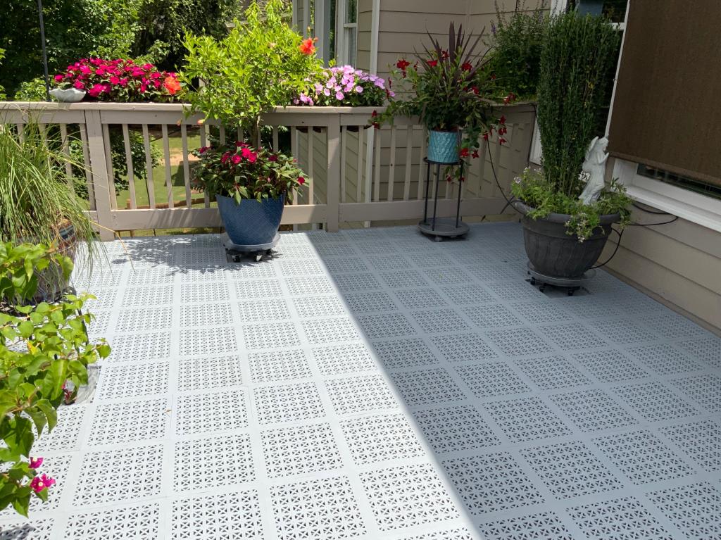 PVC StayLock Outdoor Deck Floor Tiles - 5 Colors