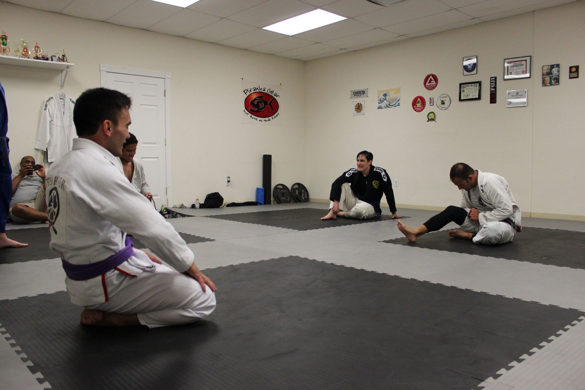 turner bjj on mma grappling mats for class