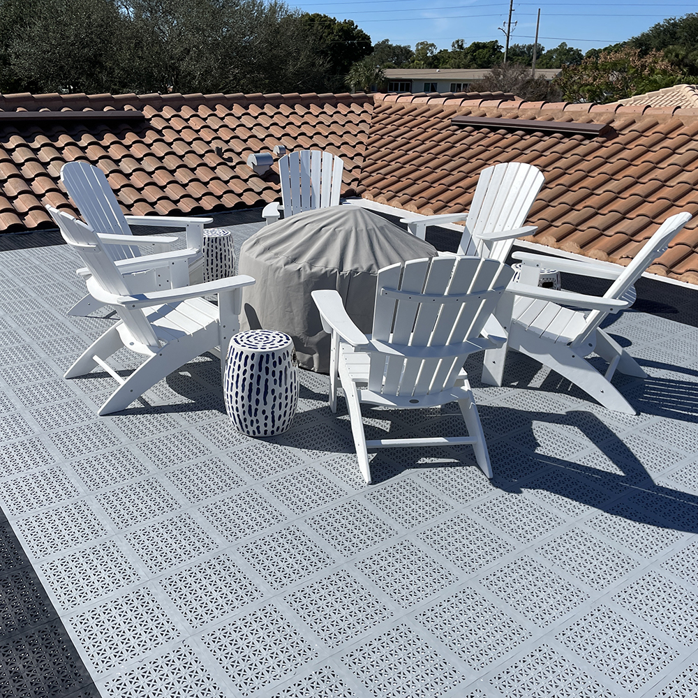 PVC StayLock Outdoor Deck Floor Tiles - 5 Colors