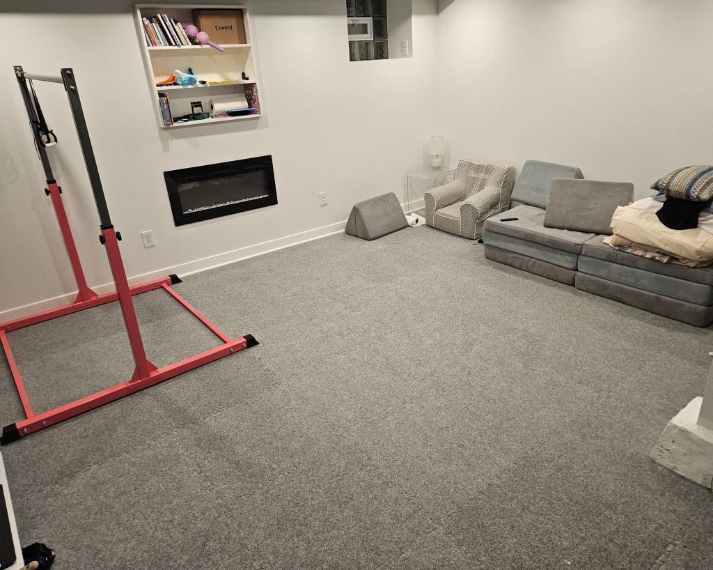 royal interlocking carpet tiles in basement
