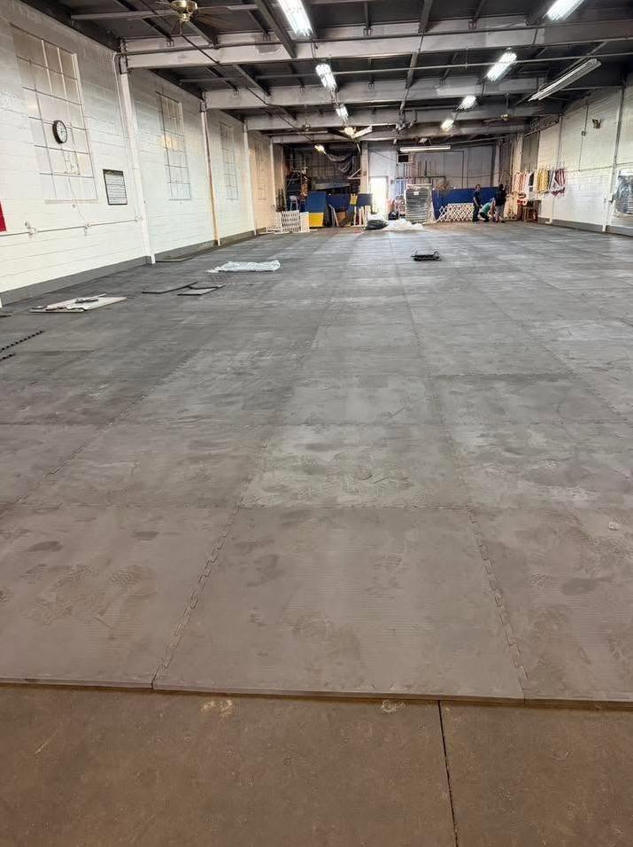 install of dog agility mats in black