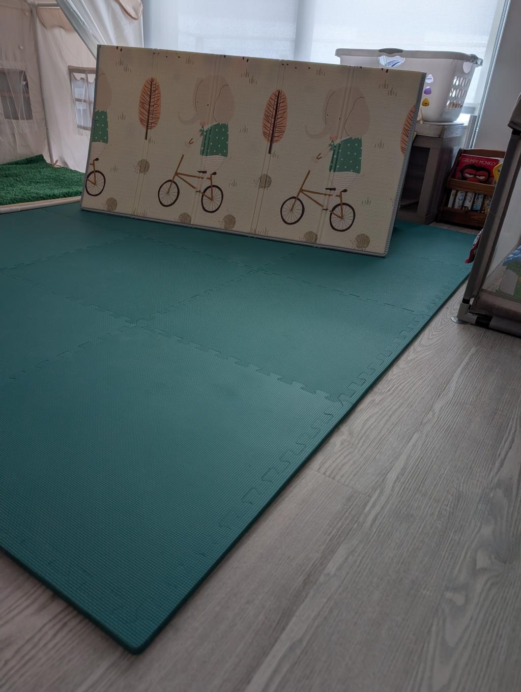 green foam mats for kids play area