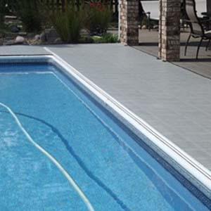 deck around pool DIY surface