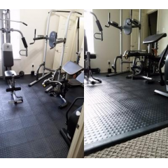 Carpet Safe Interlocking Home Gym Tiles over Carpet thumbnail