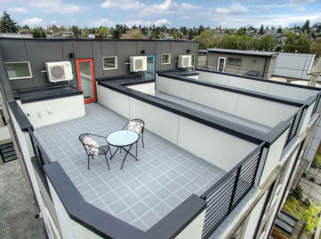 Outdoor Rooftop Patio Ideas - PVC Tiles