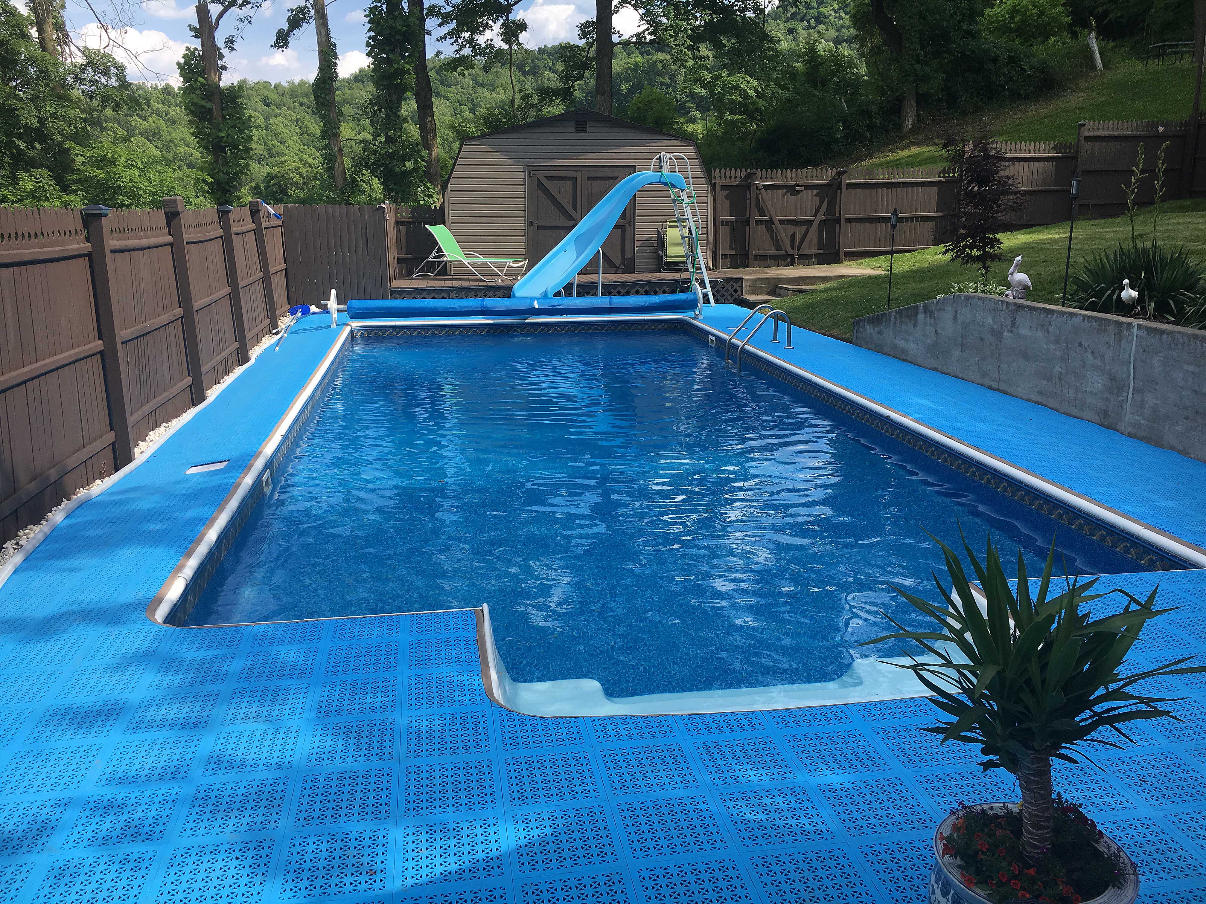 PVC is the best material to use around a pool for DIY installation