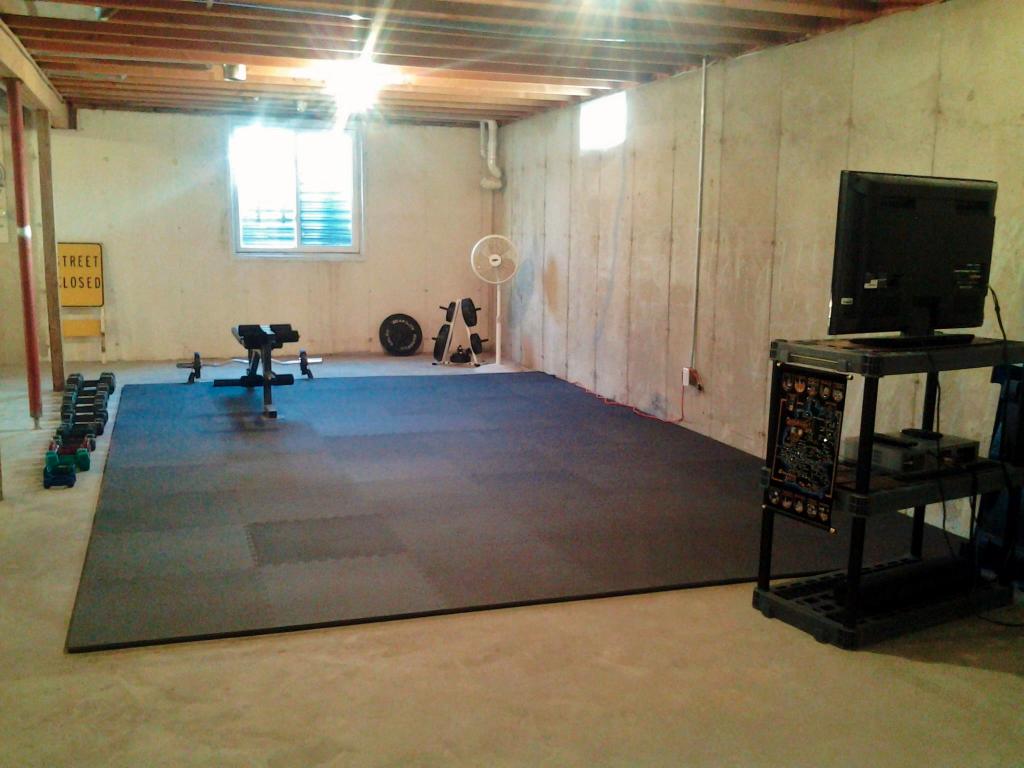 Installing Home Gym High Density Foam Mats Over Concrete