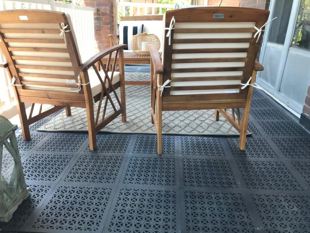 Greatmats StayLock Perforated Tile | 5 Colors | Size: 1x1 ft x 9/16 inch | PVC Material | Outdoor Pool Deck Flooring | Modular Wet Area Tile | Weight: 1.25 lbs.