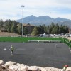 Roof Open Drainage Tile sports field install site.
