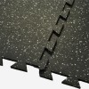 Interlocking Geneva Rubber Tile with Borders 10% Color 3/8 Inch x 35x35 Inch Open Interlocks