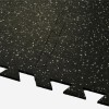 Interlocking Geneva Rubber Tile with Borders 10% Color 3/8 Inch x 35x35 Inch Interlock Close Up