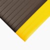 Airug Mat Anti-Fatigue 4x60 ft x 3/8 inch black yellow corner.