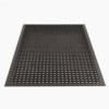 Beveled Drain Step Anti-Fatigue Mat 3X5 ft Black full tile.