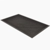 Beveled Drain Step Anti-Fatigue Mat 3X5 ft Black full ang right.