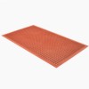 Beveled Drain Step Anti-Fatigue Mat 3X5 ft Red full ang right.