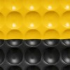 Bubble Trax Grande Anti-Fatigue Mat 3x5 ft black yellow texture closeup