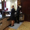 Bubble Trax Grande Anti-Fatigue Mat 3x5 ft receptionist desk install