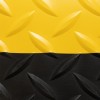 Dura Trax Anti-Fatigue Mat 3x75 ft black yellow texture
