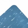 Marble Sof-Tyle Grande Anti-Fatigue Mat 1 Inch x 3x12 Ft. corner curled up in blue