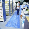 Marble Sof-Tyle Grande Anti-Fatigue Mat 1 Inch x 3x12 Ft. pharmacy with blue mat