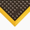 Safety Stance 3-Side Anti-Fatigue Mat 26x40 inch corner black yellow.