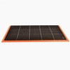 Safety Stance 3-Side Anti-Fatigue Mat 26x40 inch full tile black orange.