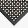 SaniTop Anti-Fatigue Mat 3X3 ft Black corner close.