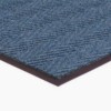 Chevron Rib Carpet Mat 4x6 Feet Slate Blue Corner Close up