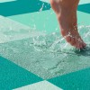 AquaTile Aquatic Flooring 3/8 Inch x 2x2 Ft. caribbean colors splashpad