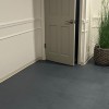 Leather PVC Floor Tile Black or Dark Gray 6 Dark Gray Tile basement install