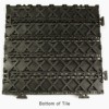 Entrance Linear Tile 1/2 inch Black w/Charcoal Carpet bottom of tile.