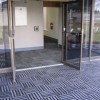 Entrance Tile 1/2 inch Black w/Charcoal Carpet Entrance view.