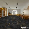 Magnify Commercial Carpet Planks in medallion yellow color in herringbone pattern in elementary classroom