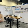 Wood Grain Reversible Interlocking Foam Tiles Trade Show 10x20 Ft. Kit gray install