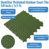 DunkStar Pickleball Outdoor Court Tile 5/8 Inch x 1x1 Ft. infographic