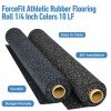 Rubber Flooring Rolls 1/4 Inch 4x10 Ft Colors infographic