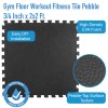Pebble Top Foam Gym Floor Tiles for Workout Room infographic