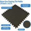Home Gym Flooring Tile Pebble 3/8 Inch x 2x2 Ft. infographic