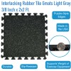 Interlocking Rubber Floor Tiles Gmats 2x2 Ft x 3/8 Inch Light Gray infographic
